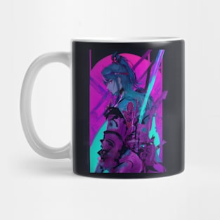 Neon katana samurai Mug